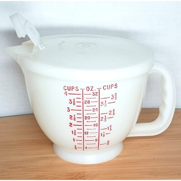 VTG Tupperware 4 Cup 32oz 1 Liter Mix N Store Measuring Batter Bowl w/ Lid 1288 - Picture 1 of 15